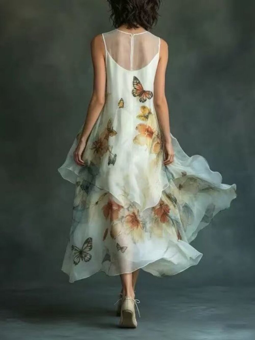 Zimmermann Elegant White Floral Butterfly A-Line Womens Dress - Picture 2 of 4